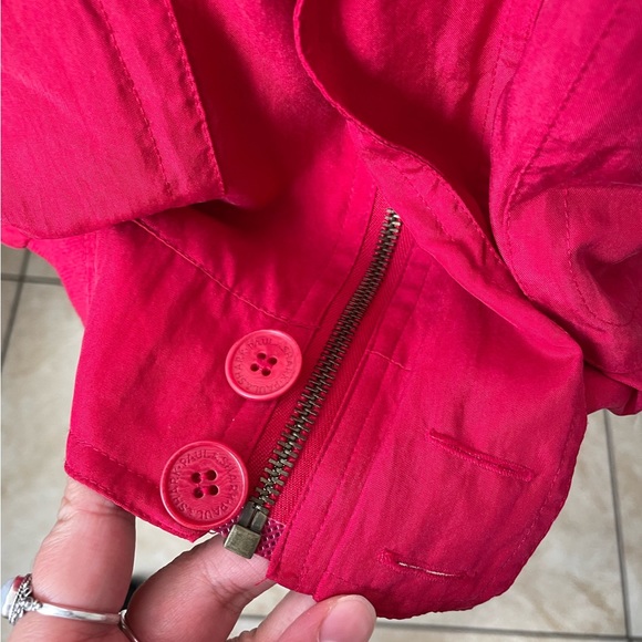 Paul & Shark Yachting Red Silk Bomber Jacket Size L - Picture 7 of 15
